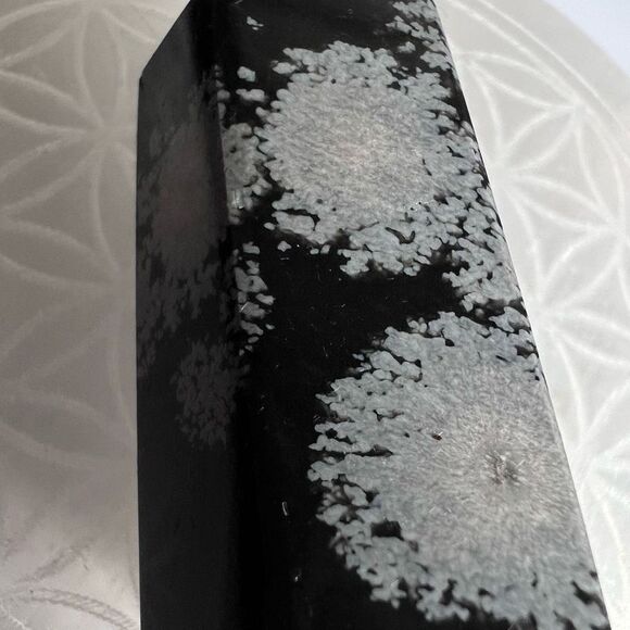 Snowflake Obsidian Crystal Tower (#2) - Picture 6 of 10